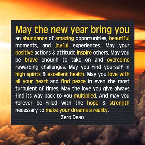 May the new year bring you an abundance of amazing opportunities ...