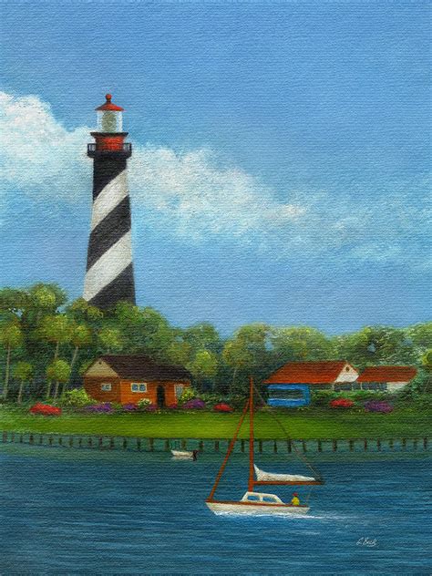 St. Augustine Lighthouse Painting by Gordon Beck