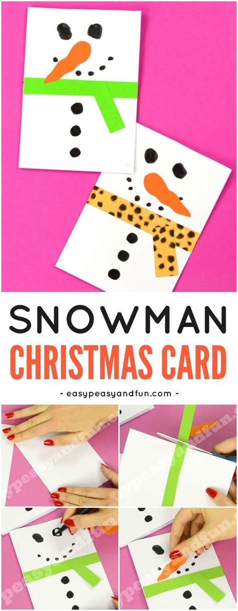 Snowman Christmas Card | Christmas cards kids, Christmas cards, Christmas card crafts