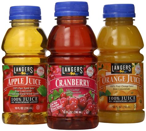 Amazon.com : Langers Juice Variety Pack 100% Juice Cocktail, Apple ...