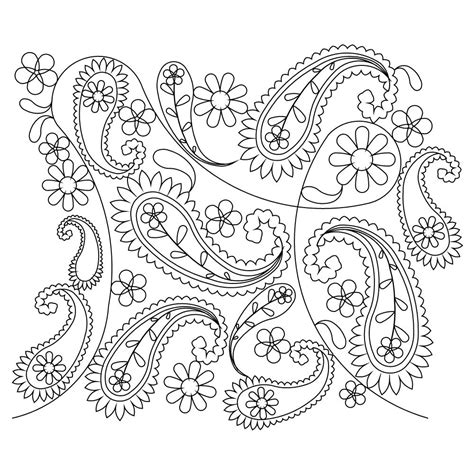 paisley flower pano 001 Digital Pattern | Sweet Dreams Quilt Studio ...