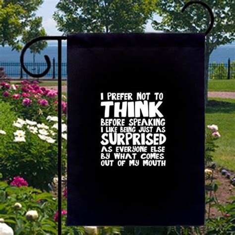 Think Before Speaking NEW Funny Yard Garden Flag Home Decor | Etsy