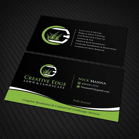 Bold, Serious, Landscape Business Card Design for a Company by Sandaruwan | Design #18016024