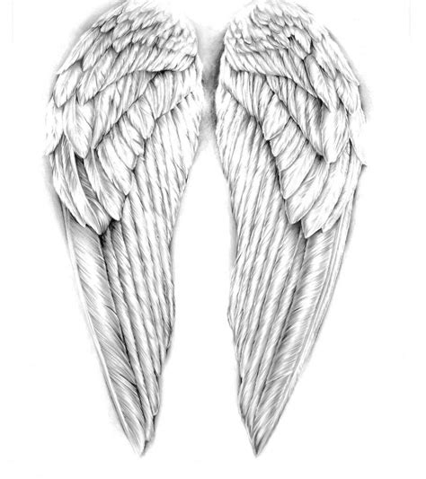 Realistic Angel Wings Drawings