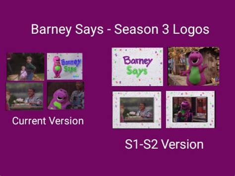 Barney Says - Season 3 - Logo comparsion by kadenmod9stheroblox on ...