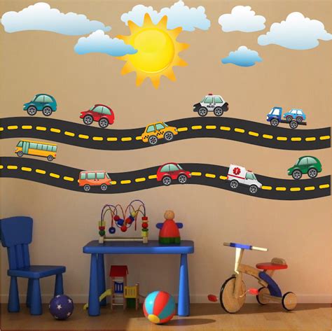 Race Car Wall Decals For Kids Rooms - Race Car Wall Stickers Peel And ...