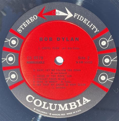 Bob Dylan – 1962 Stereo First Pressing ‘Bob Dylan’ LP With 6-Eye Labels ...