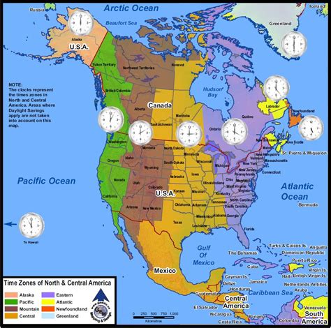 Usa Map Time Zone Clock | Identify The Location A Map Of America