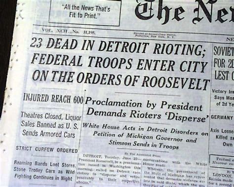 1943 : Detroit Race Riot Continues – Michigan Day by Day