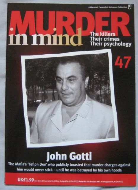 MURDER IN MIND Marshall Cavendish magazine Issue 47 - John Gotti the Teflon Don $11.36 - PicClick