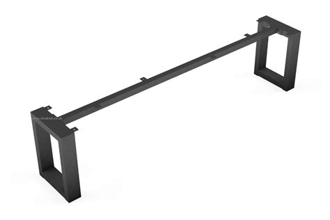 Aluminium rectangle shaped outdoor bench legs with top support bar - Stoaked