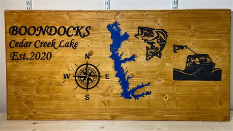 Lakehouse Signs Custom Lake House Sign 4ftx2ft Lake House | Etsy