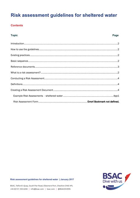 Risk Assessment Guidelines for Sheltered Water - DocsLib