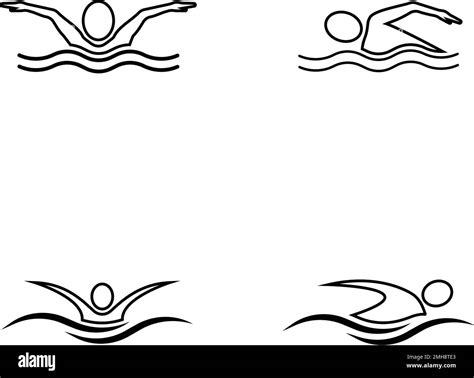 Swimming sport logo ilustration vector Stock Vector Image & Art - Alamy