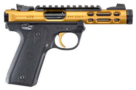 Ruger Mark IV 22/45 Lite 22LR Gold Anodized With Threaded Barrel For ...