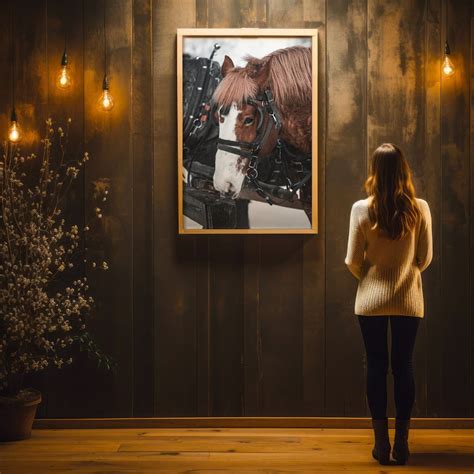 Clydesdale Horse in Winter Art Decor Horse Art Clydesdale Digital Horse ...