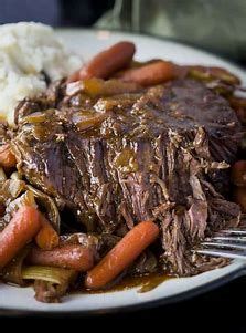 Bottom Round Roast with Vegetables and Brown Gravy Recipe | SparkRecipes