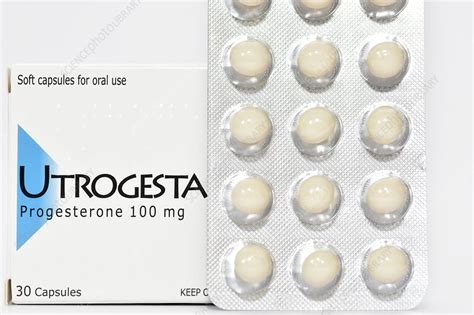 Utrogestan progesterone capsules - Stock Image - C047/6907 - Science ...