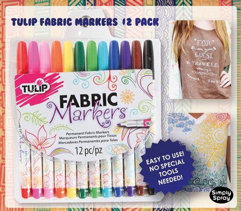 Tulip Permanent Fabric Markers – 12 Colors – P: (02) 9550 1544