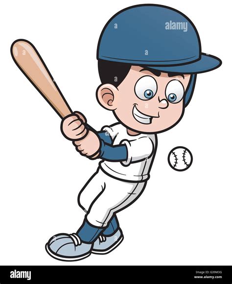 Vector illustration of Cartoon Baseball Player Stock Vector Art ...