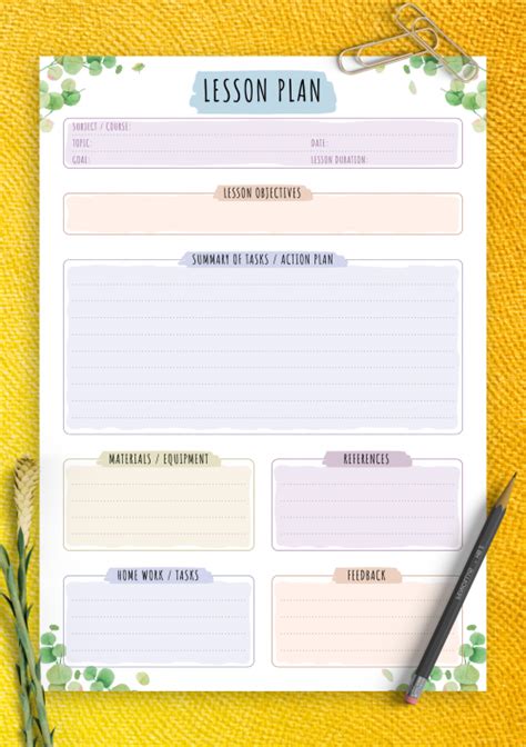 Teacher Planner Templates - Download PDF