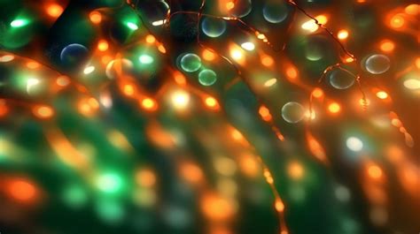 Premium AI Image | Christmas lights in front of a green screen