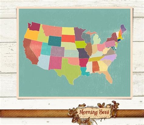 20 Ideas of United States Map Wall Art | Wall Art Ideas