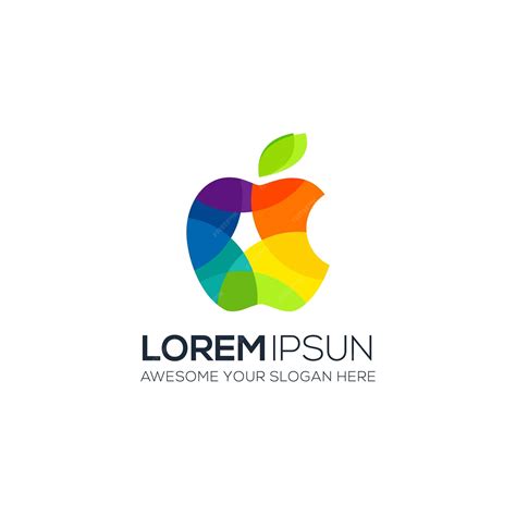 Premium Vector | Apple logo rainbow