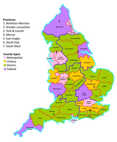 Counties of England redesign : r/imaginarymaps