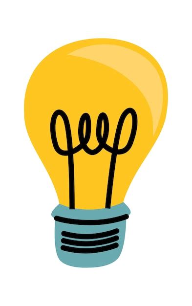 Free Vector | Light bulb yellow glowing cartoon vector illustration, idea symbol