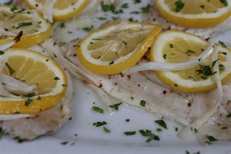 Baked Dover Sole with Lemon & Onion - Eat the Bite