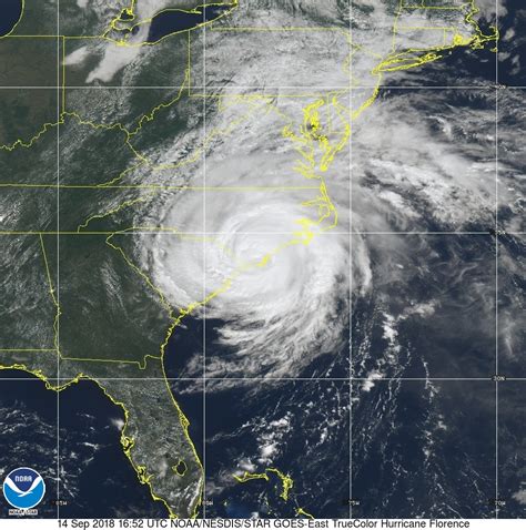 Image of Hurricane Florence From GOES Satellite