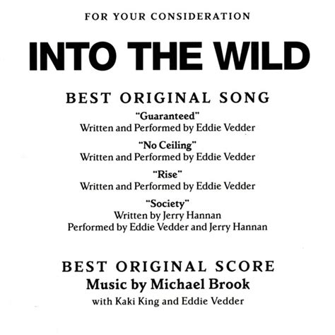 Chronological Scores / Soundtracks: Into the Wild (2007)