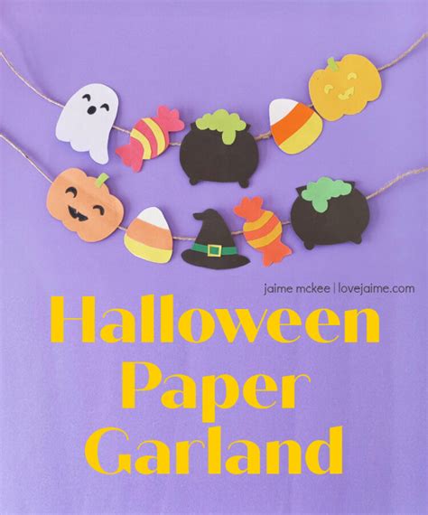 DIY Paper Halloween garland tutorial - Love, Jaime