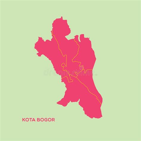 Map of Kota Bogor. Vector Illustration Decorative Design Stock Vector - Illustration of kota ...