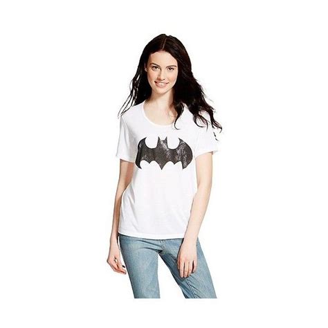 Batman Logo T-Shirt White | Scoop neck shirts, Women, Clothes for women