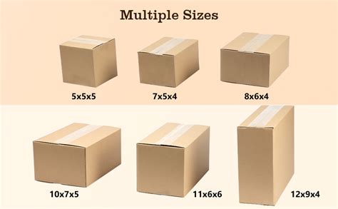 Amazon.com : Shipping Cardboard Boxes Mailers 10x7x5 inches Small Packing Corrugated Packaging ...