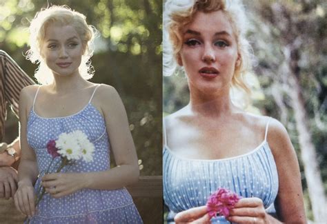 Marilyn Monroe's Blue Polka-Dot Summer Dress | Ana de Armas Wears Marilyn Monroe's Iconic ...