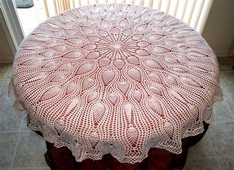 Square Pineapple Tablecloth Crochet Pattern | Crochet tablecloth pattern, Pineapple crochet ...