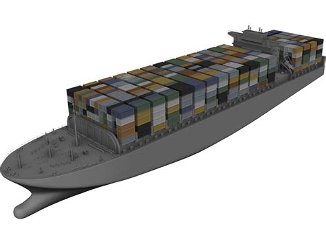 Cargo Ship 3D Model - 3DCADBrowser