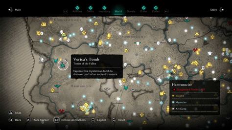 Assassin's Creed Valhalla Tombs of the Fallen Map Locations - Hold to Reset