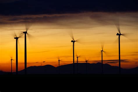 Dusk Wind Farm landscape image - Free stock photo - Public Domain photo - CC0 Images