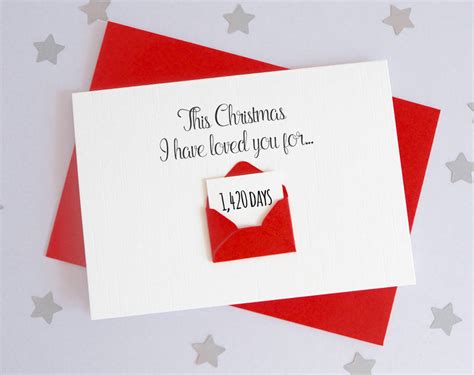 personalised christmas days envelope card by ruby wren designs ...