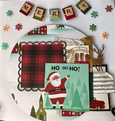 Christmas scrapbook Layout 12x12 | Etsy