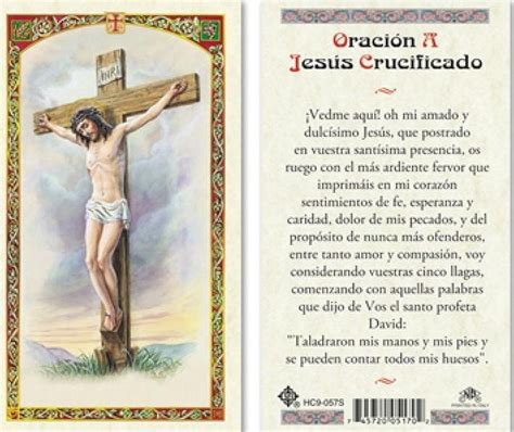 Prayer Card Oracion A Jesus Crucificado SPANISH Laminated HC-S - Etsy