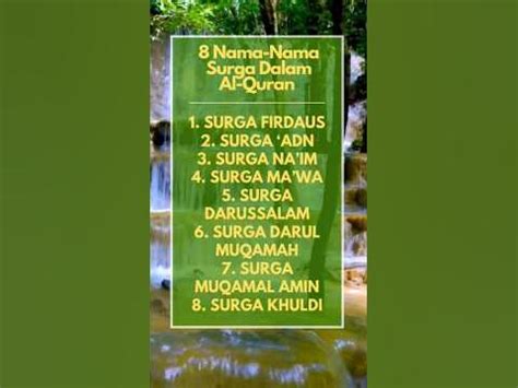 8 Nama Surga Dalam Al-Quran #shorts #surga - YouTube