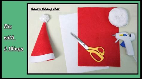 Santa claus Hat - DIY with only three things | Diy santa hat, Diy hat ...