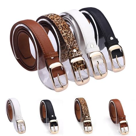 New Fashionable Women Designer Leather Belt With Metal Buckle | Faux ...