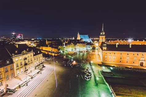 Premium Photo | Warsaw city skyline by night