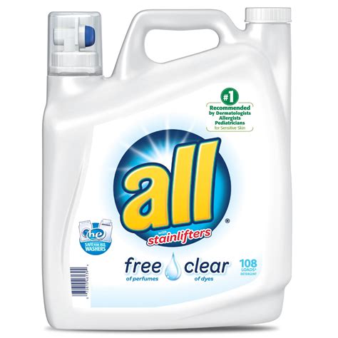 all Free Clear Laundry Detergent, 108 Loads, 162 Oz - Walmart.com